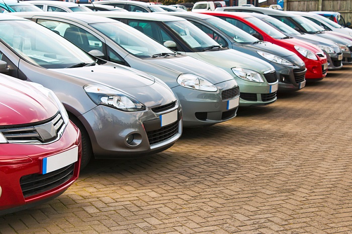 Row of used cars