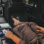 Reclining in the interior seats of the 2026 Lexus LX