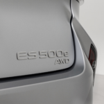 Rear badging of the Lexus ES, a Lexus electric car
