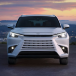 A new Lexus model parked against a sunset