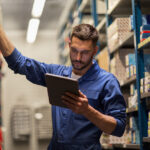 Technician selecting Lexus parts